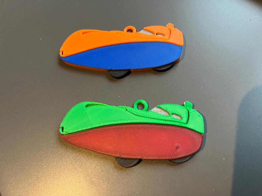 Flat Miniature Velomobile Ornaments